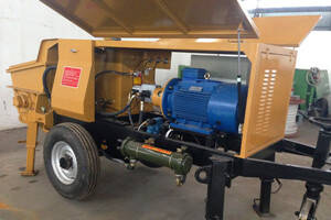 protable concrete mixer trailer pump