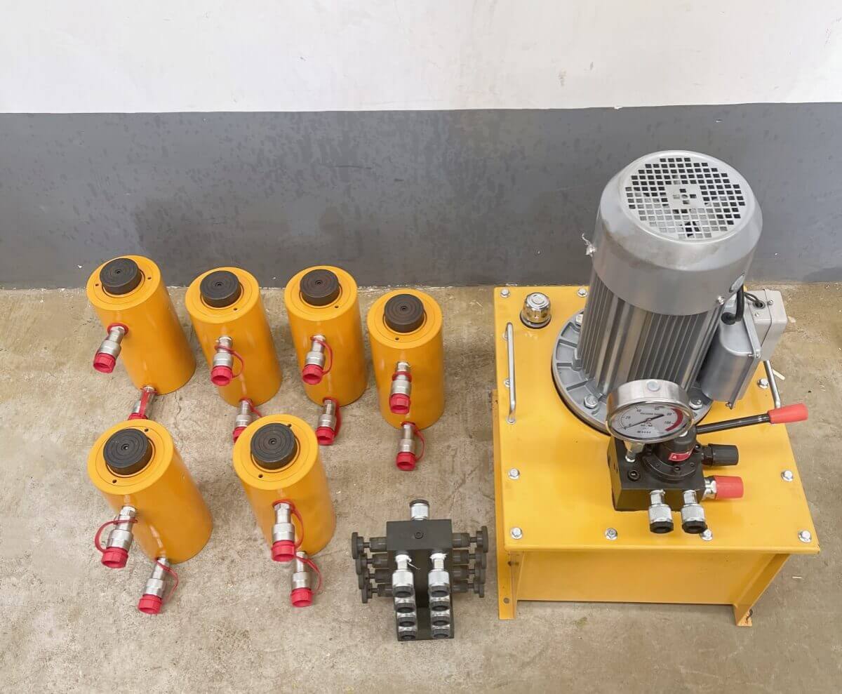 double acting hydraulic jack with electric oil pump