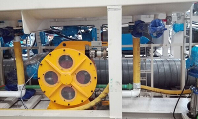 Peristaltic pump for pumping bentonite