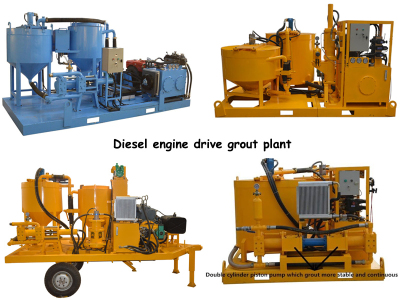 diesel engine drive grout plant