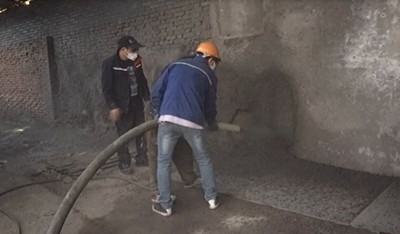 application of wet mix shotcrete machine