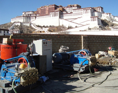 High pressure jet grouting at Tibet  pumps
