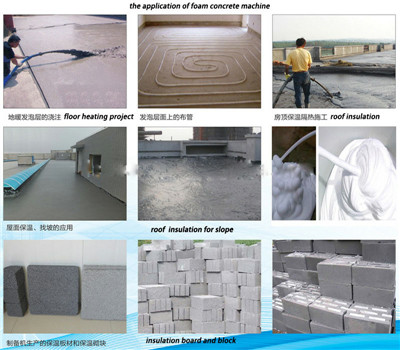 Foam concrete machine application