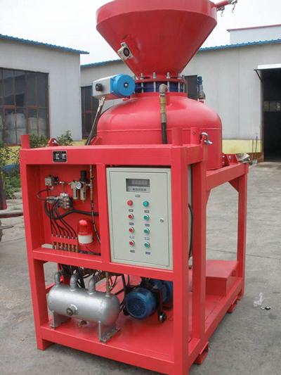 Tank type refractory gunite machine