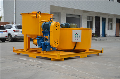 Electric motor colloidal grout mixer