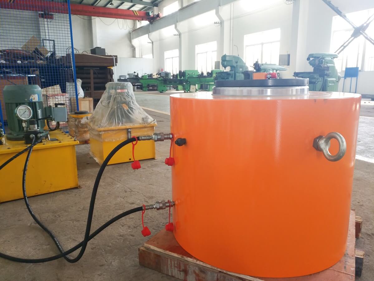 large tonnage double acting hydraulic jack