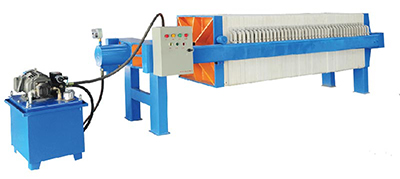 Hydraulic plate and frame filter press