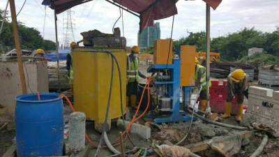 high pressure vertical grouting pump worked in Malaysia