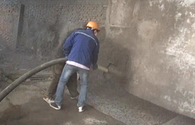 wet shotcrete machine application