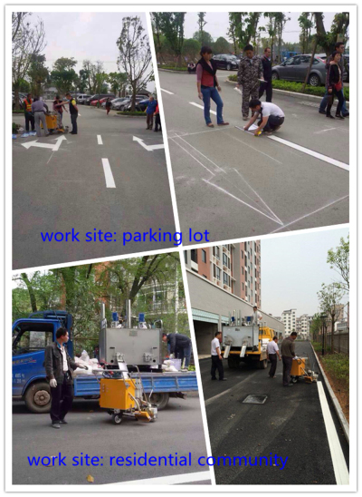 road marking machine application