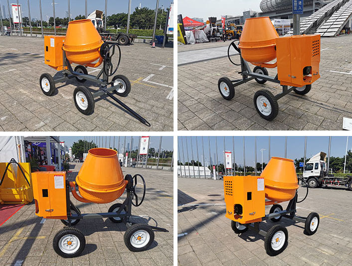 portable diesel concrete mixer