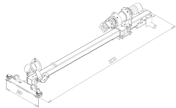 DTH drilling machine construction and dimensions