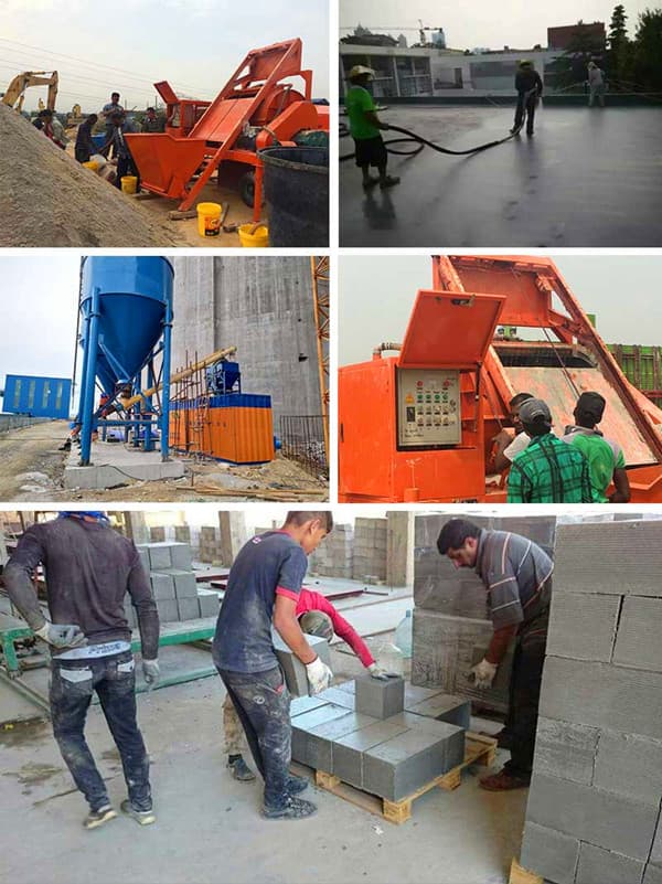 foam concrete mixer application