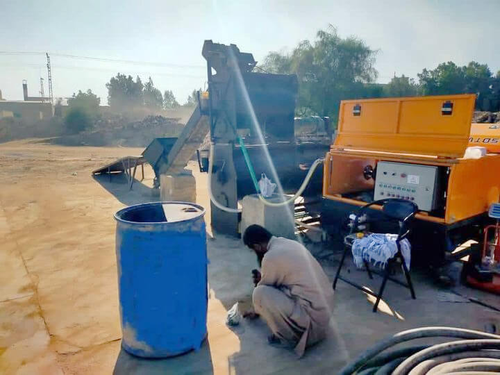 foam concrete machine for making CLC brick block