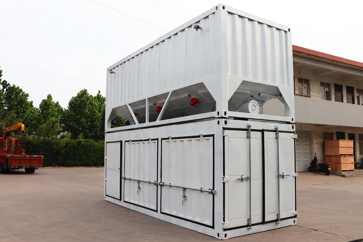cement grout mixer in container