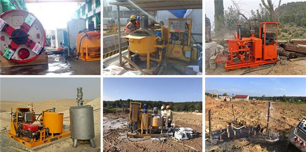 Bentonite grout mixing plant application