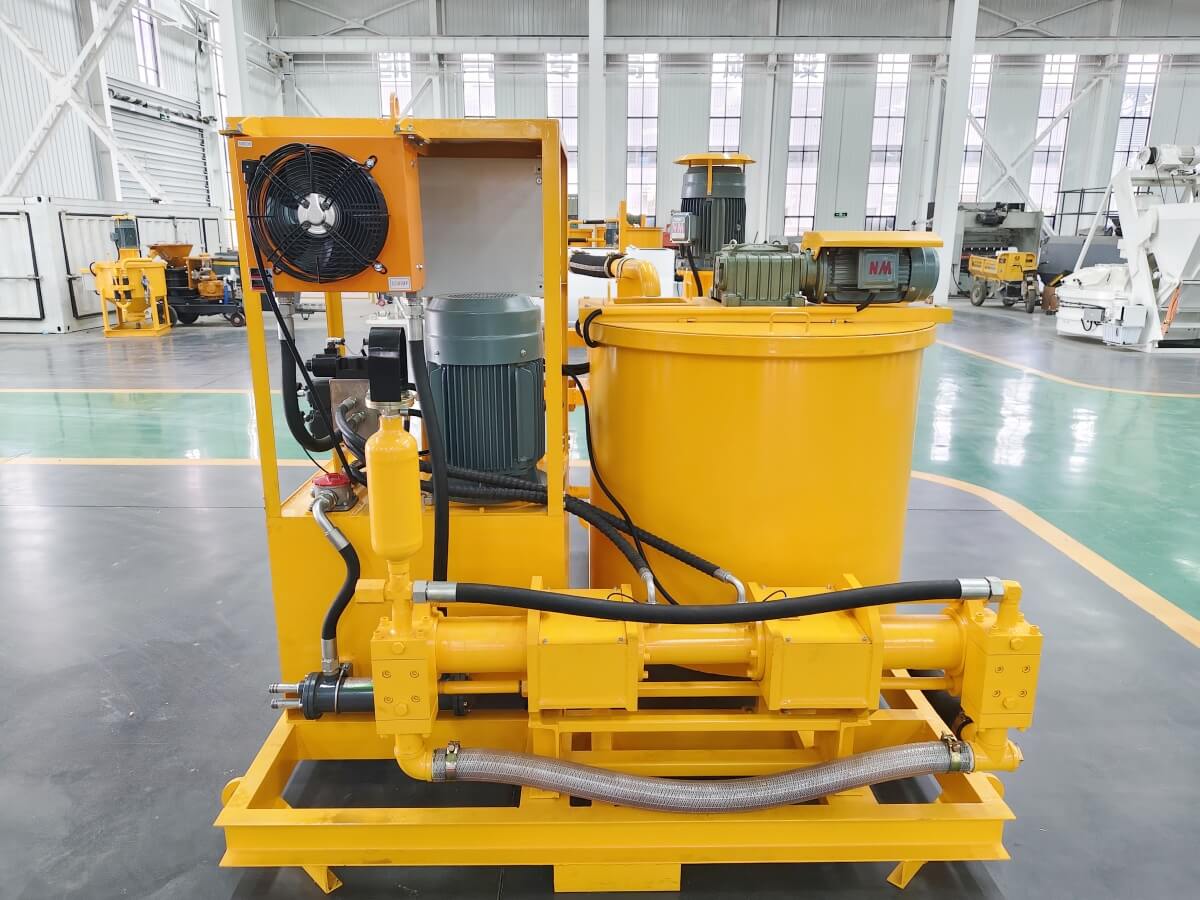 piston grout station