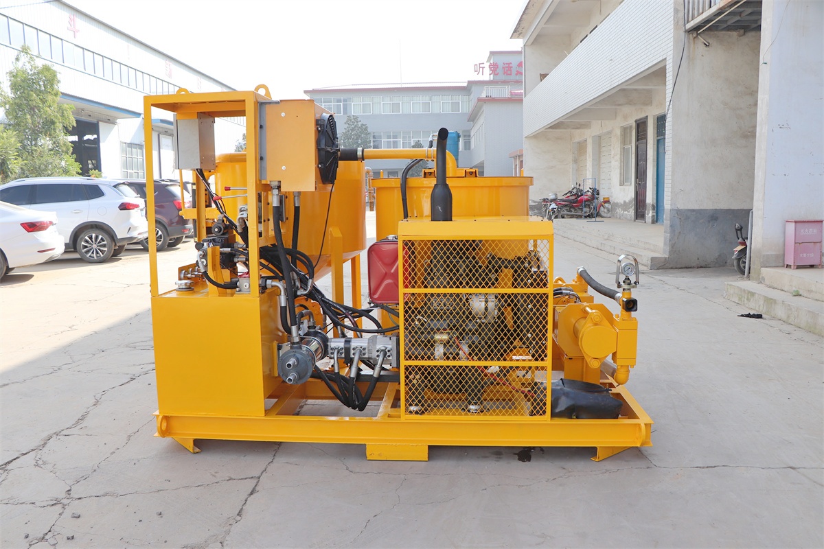 small grout plant with diesel engine