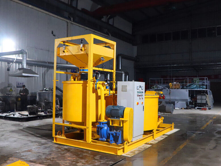 grout unit for grouting backfilling