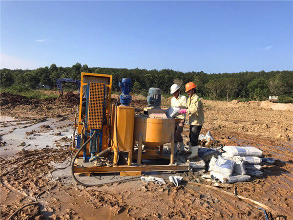 Thailand grout plant at working site