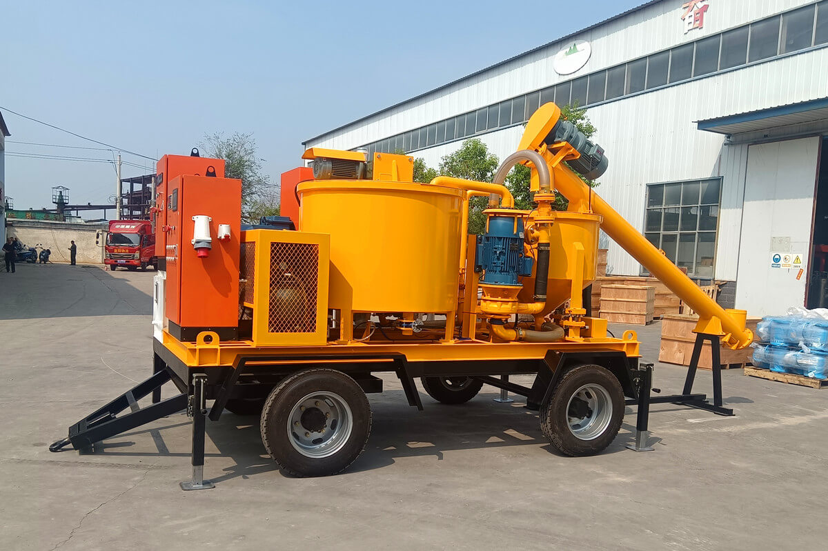 cement slurry grout pump with mixer