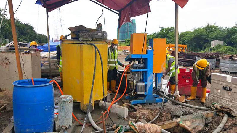 high pressure vertical grouting pump application