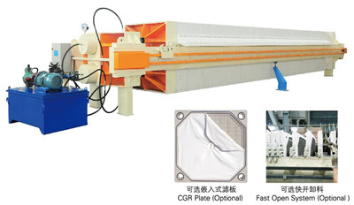 Automatic chamber filter press for drilling fluid