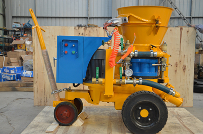 yellow color refractory gunning machine