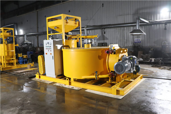 grout mixing plant for work in subsea grouting