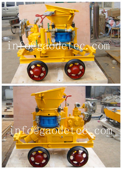 deliver customized shotcrete machine with rail wheels to Thailand