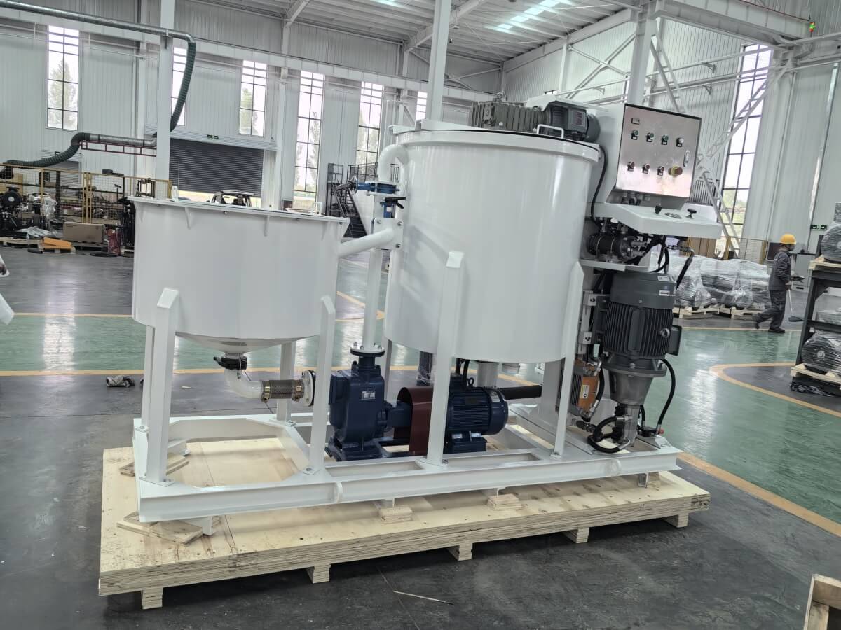 cement grout mixer pump station