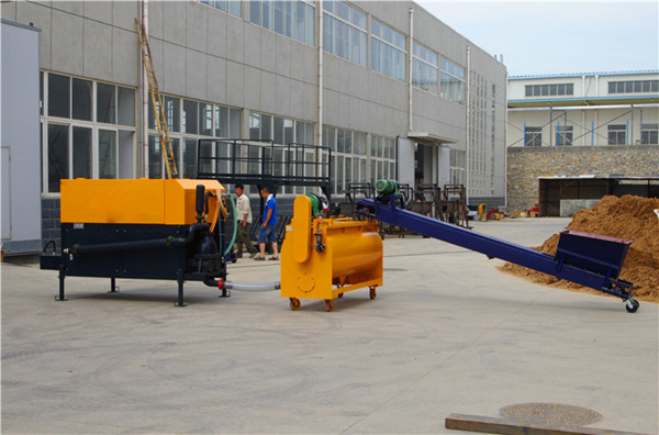 Foam concrete mixer with concrete pump