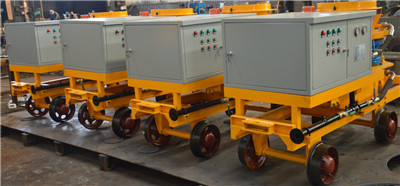 Shotcrete Machine with rail wheels