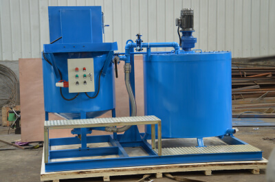 High shear grout mixer and agitator