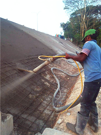 shotcrete machine applied in slope