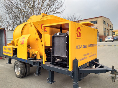 concrete mixer with pump