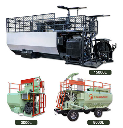 Hydroseeding machine for landfill ecological