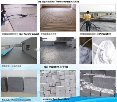 foam concrete machine for floor heating and roof insulation