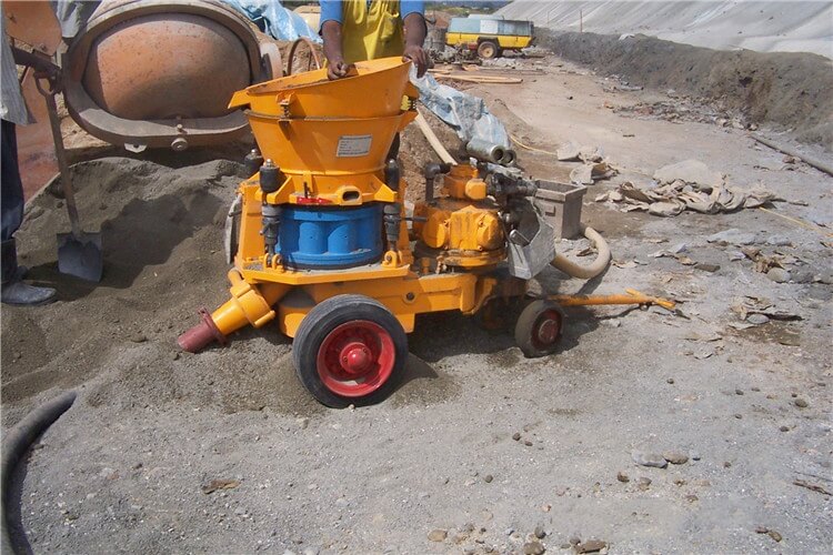 concrete spraying equipment for canal slope repair