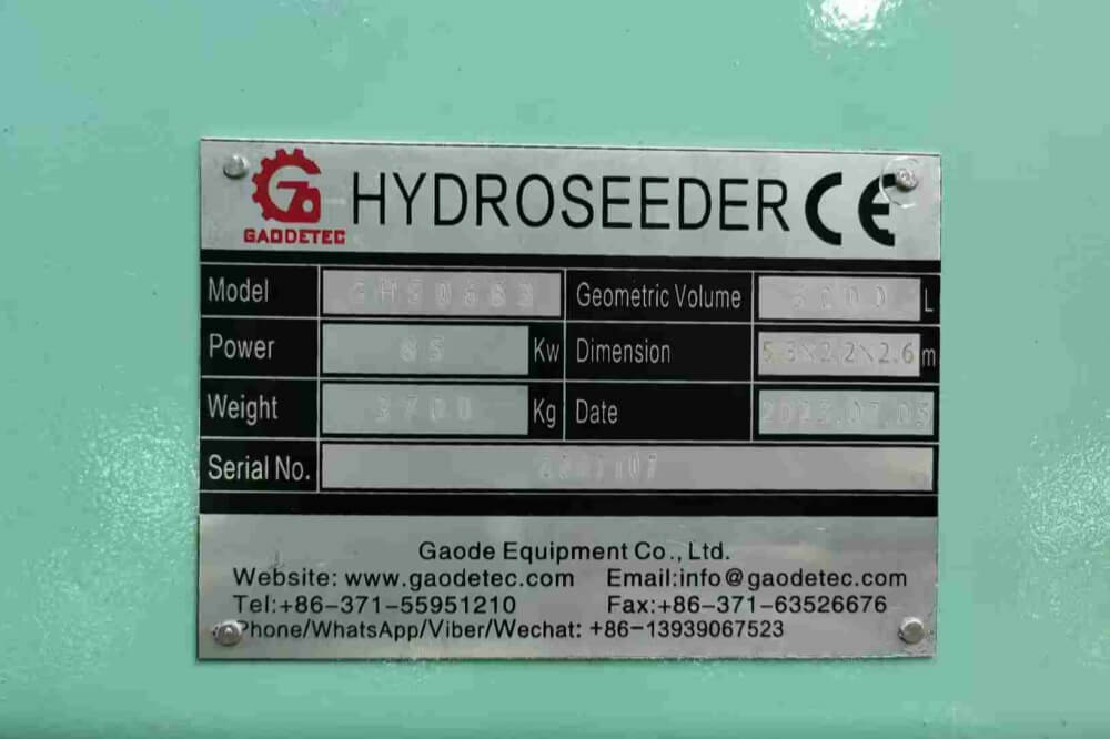 Gaodetec 1500 gallon hydroseeder