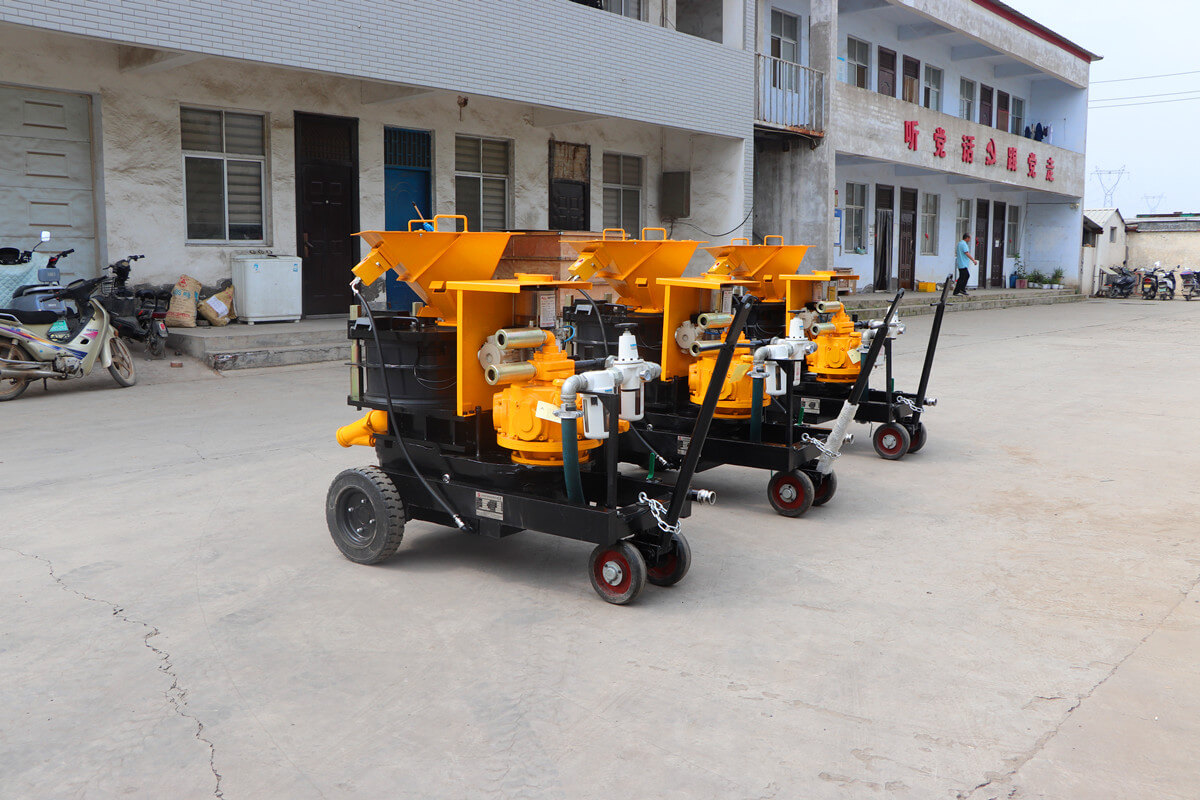 dry and wet spraying concrete machine