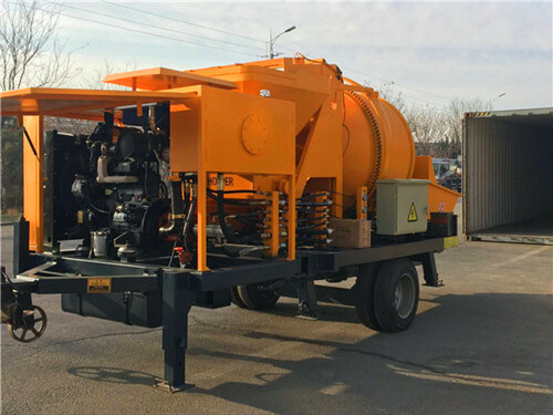 JBT30-P2 diesel concrete mixer with pump