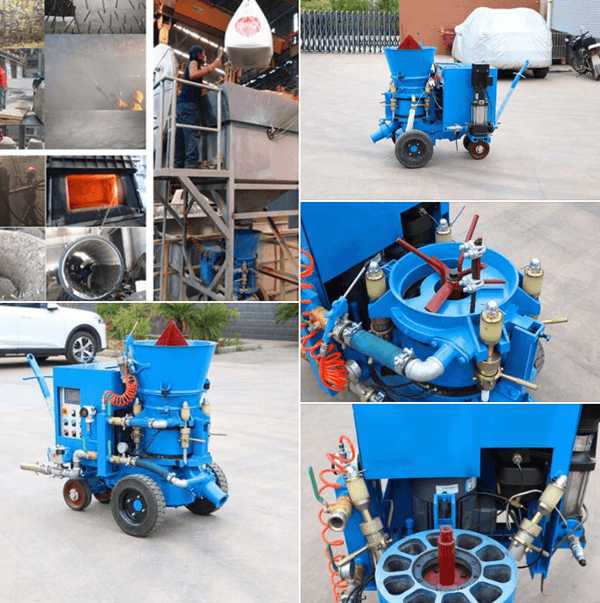 Multiple gunning machine for refractory