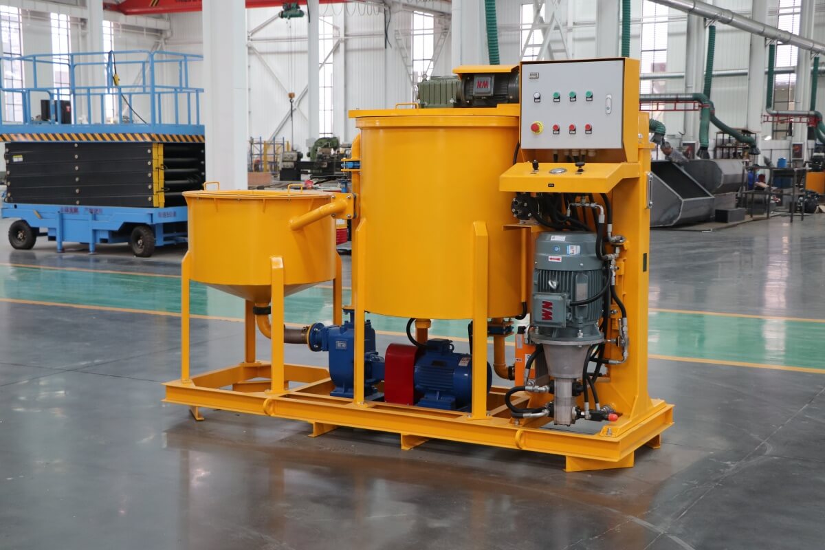 Grouting plant for foundation repair