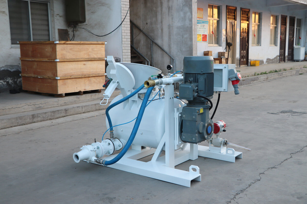 Mortar mixing and conveying unit