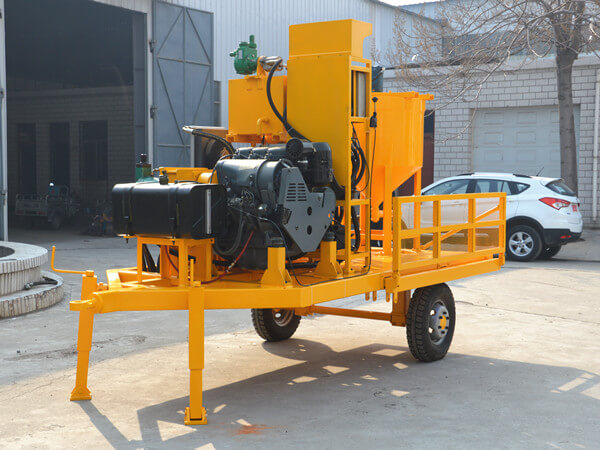 wheel mounted electric driven grout mixture machine