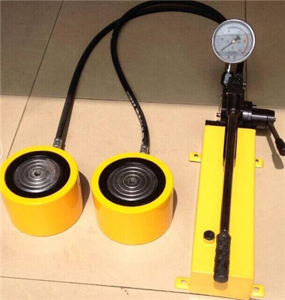 single acting solid jack and manual oil pump
