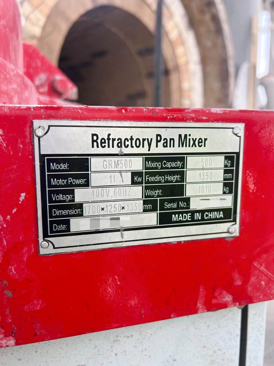 500kg refractory mixer equipment for rotary kiln