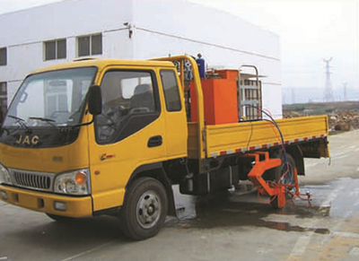 double cylinder and pump cold paint truck mounted road marking