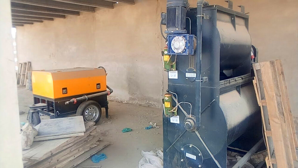 cellular lightweight concrete block making machine